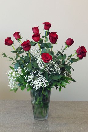 Roses with filler and foliage